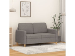 Vidaxl Sofá De 2 Lugares Tecido 120 Cm Cinzento-acastanhado