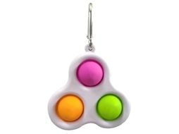 Exercitador De Mãos Chaveiro Simple Dimple Brinquedo Anti-estresse Sensorial Tabuleiro De Flip 1 Peça 3 Cores