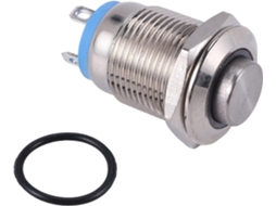 Botão De Pressão Yiyao 3v Com Led Campainha, 12mm, Prata