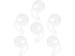 Crochê D'oreille Anti-perte Em Silicone Branco Para Écouteur, Lote 6 Peças