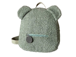 Mochila Pelúcia Macia Ursinho Verde