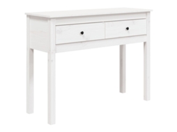 Mesa Console 100x35x75 Cm Pinho Maciço Branco MAISON EXCLUSIVE