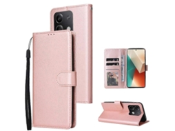 Capa Multifuncional Horizontal De Couro Com Três Compartimentos Para Cartões Para Xiaomi Redmi Note 13 5g