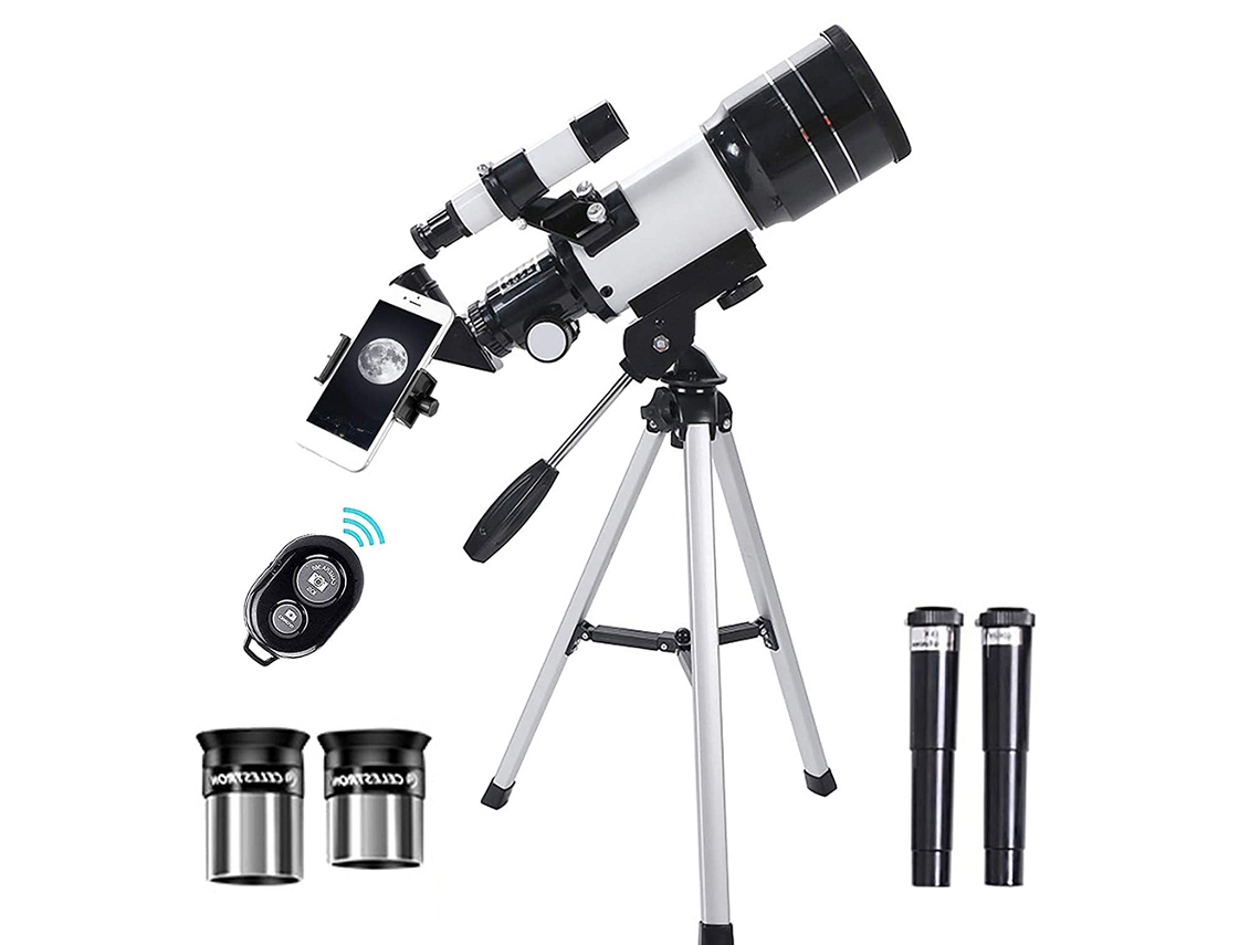 Telescópios Astronômicos Para Crianças E Adultos Telescópio Astronômico Refrator Profissional Com Tripé E Controle Remoto Sem Fio Aquaforge