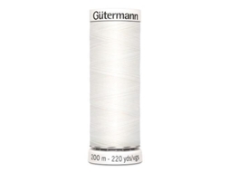 Fio De Costura Gütermann 200m Preto 100 Poliéster Resistência Excepcional