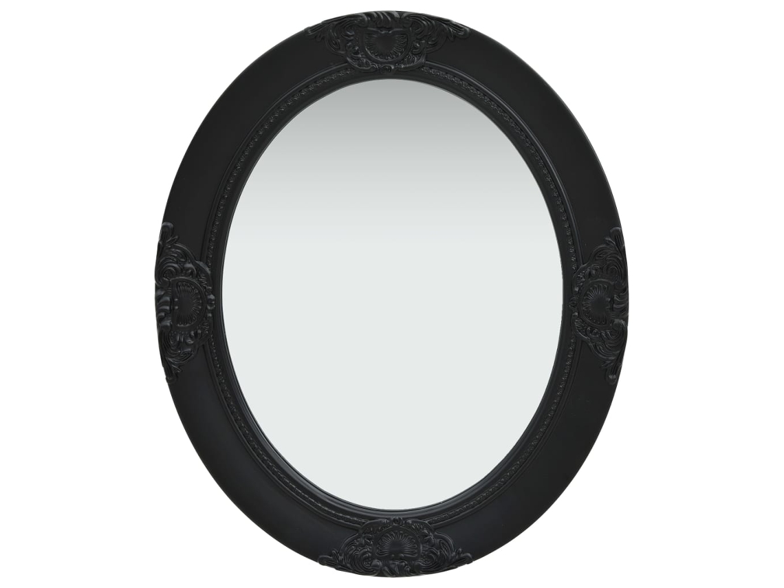 Wall Mirror, Wall Mirrors Vidaxl Preto Madeira (50 X 60 Cm)