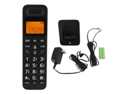 Telefone Sem Fio Com Teclas Grandes Tela Iluminada Amarela E Função Loudspeaker Plug Us