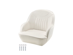 Conjunto De Assentos De Barco Rebatíveis E Dobráveis Em Pvc Branco Tekmaquinas