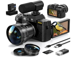 Câmera Digital 4k de 48 Mp, Tela Articulada de 3 Polegadas, Câmera para Vlogs. SFUSHOS