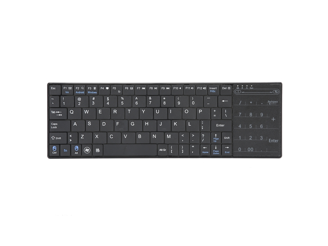 Teclado Inalámbrico Ultrafino Con Panel Táctil Bluetooth para Pc Kb709