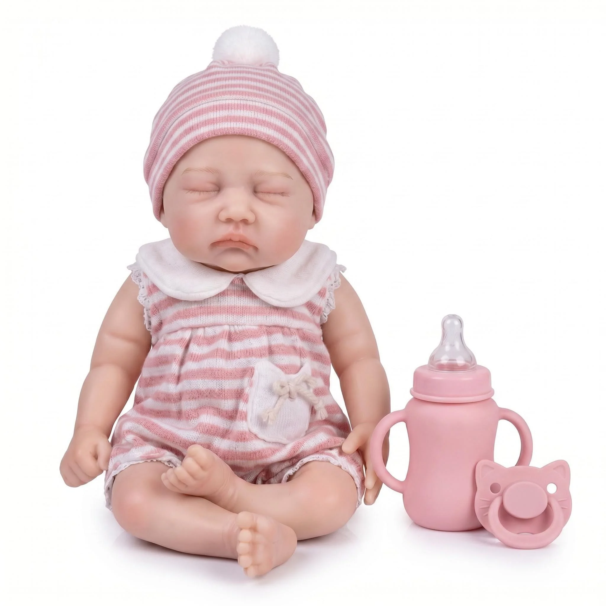 (rosa) Mini Silicone Sólido Fofo De 33 Cm, Macio E Flexível, Super Macio E Aplicável