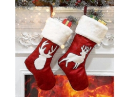 Meias De Natal De 18 Polegadas Para Decoração De Festa De Natal Em Família. Olysi Shop (pacote Com 2)