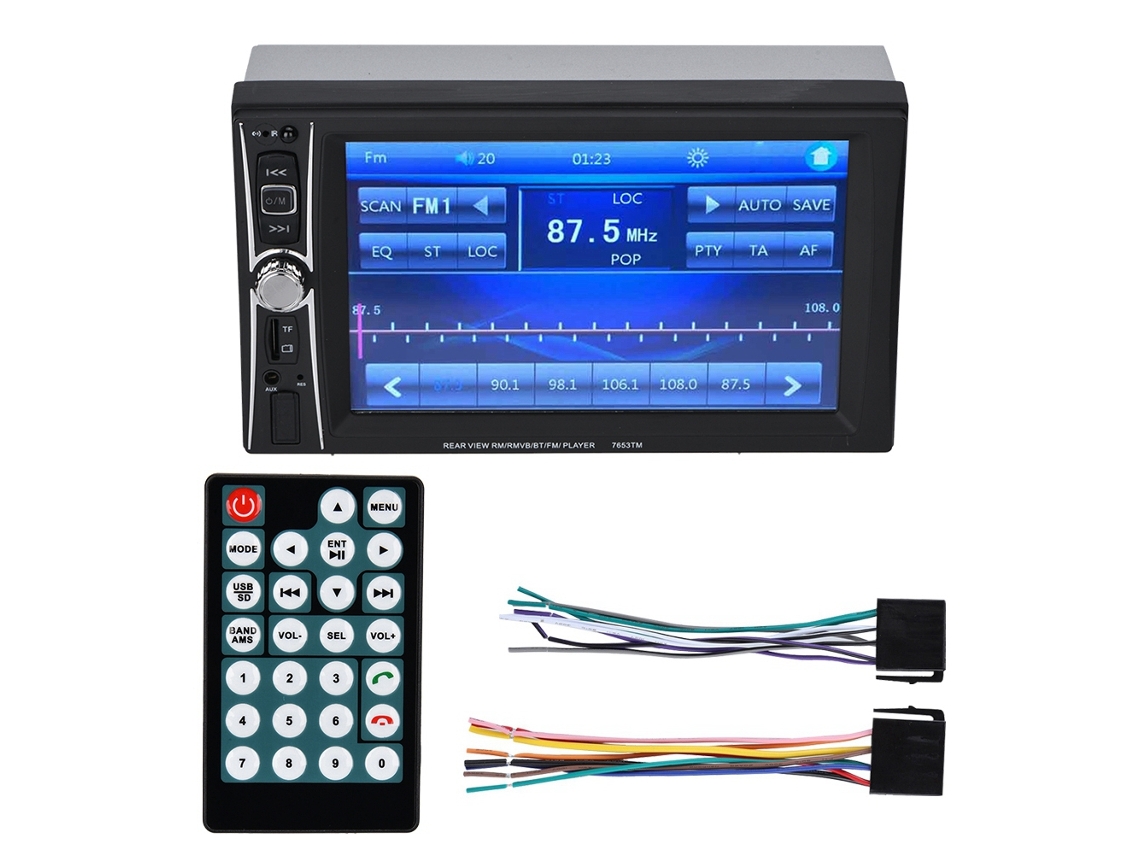 Reprodutor Mp5 De Carro Com Chamadas Bluetooth E Controle Remoto