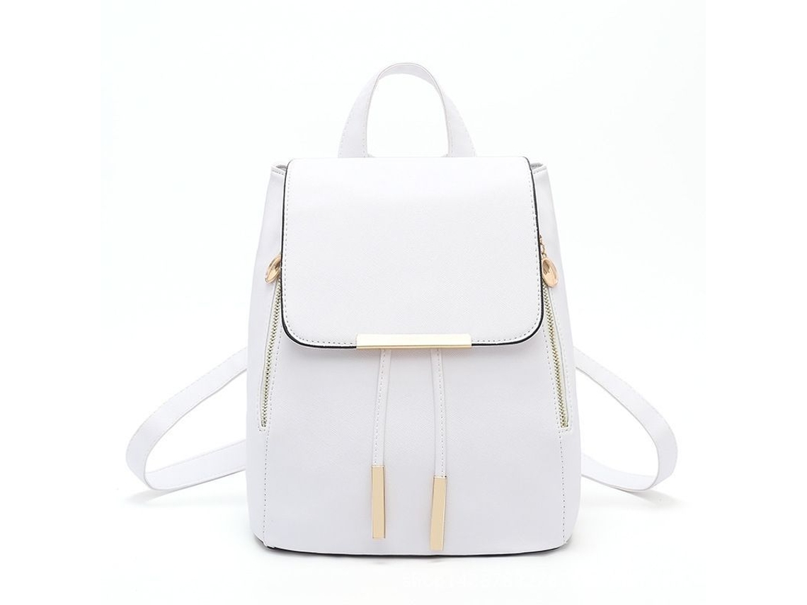 2026 mochila de Couro Pu para Mulher com Cremalheira e Alça, Bolsa Casual Fashion para Viagem e Escola