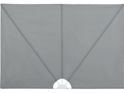 vidaXL Toldo lateral dobrável para terraço 300x150 cm cinzento