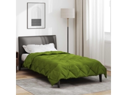 Vidaxl Duvet De Ano Inteiro Verde 135 X 200 Cm Microfibra