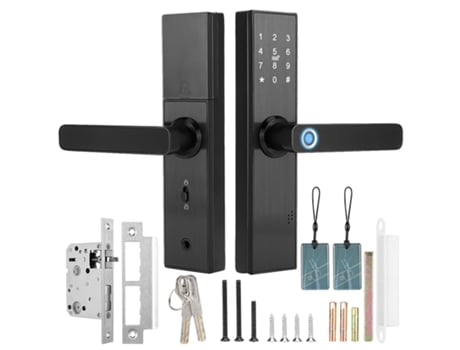 Fechadura Inteligente Com Tela Touch, Wifi, Senha, Impressão Digital, Cartão Ic E Chave Mecânica Para Tuya Jeiibrzui