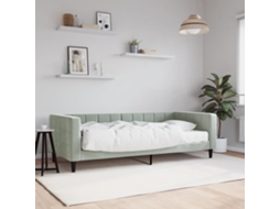 Vidaxl Sofá-cama Com Colchão 90x190 Cm Veludo Cinzento-claro