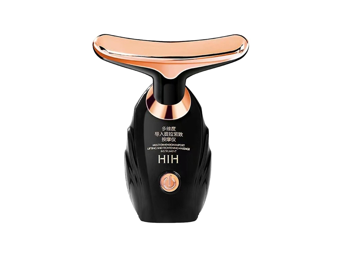 Massageador Facial Portátil Antirrugas Lifting e Rejuvenescimento da Pele Preto GOKOCO
