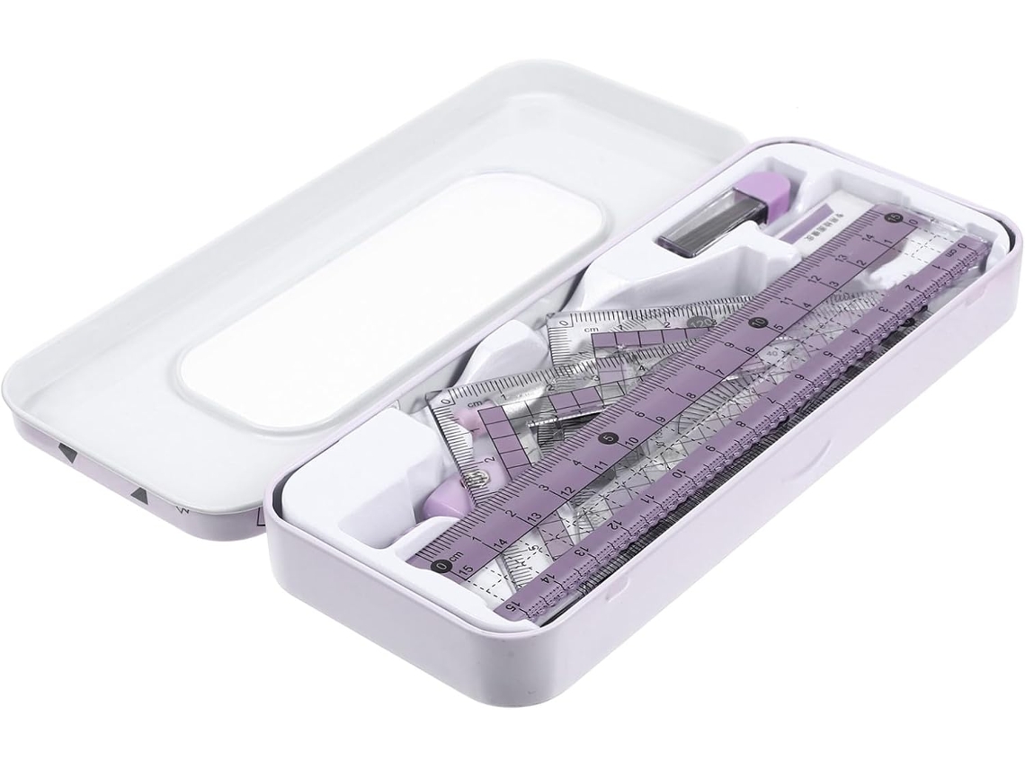 Kit De Régua Multifuncional Solustre Para Estudantes, Transferidor