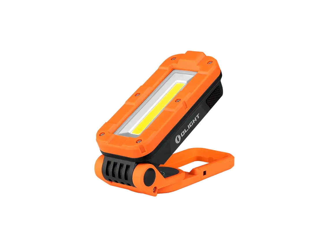 Lanterna de Trabalho Cob Led Giratória OLIGHT com Base Magnética 1100 Lm Laranja