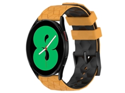 Pulseira De Silicone Bicolor Com Estampa De Futebol Para Samsung Galaxy Watch 4 (44 Mm E 20 Mm).