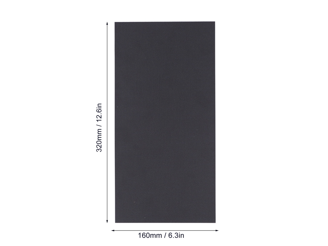 Painel de matriz LED digital flexível FPCB colorido de 208x64 pixels com parte traseira magnética, 5 V DC