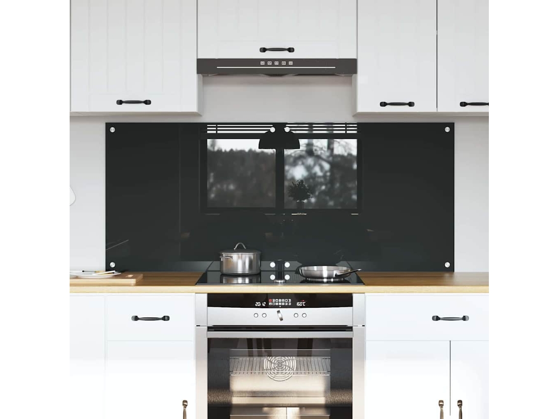 Vidaxl Painel De Cozinha 2 Pcs Cinza Escuro 70 X 60 Cm Vidro Temperado