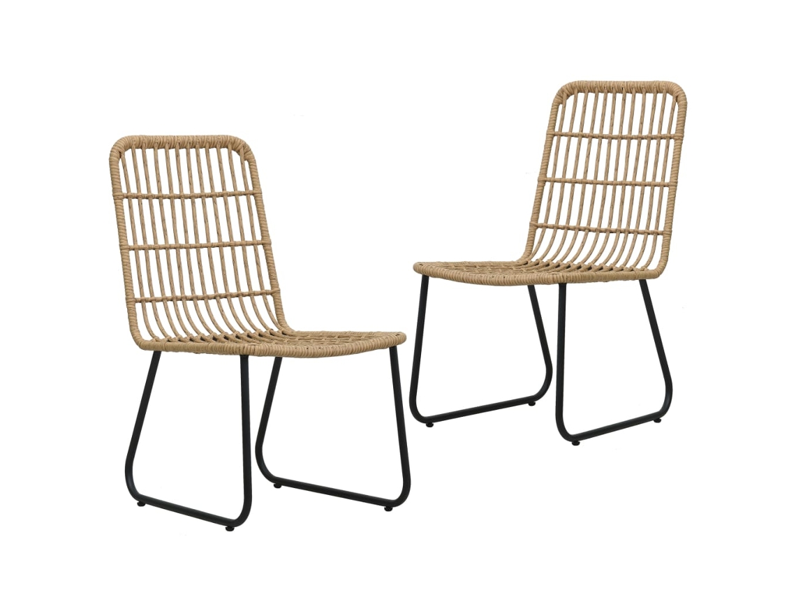 Cadeiras Jardim 2 Pcs Vime Pe Cor Carvalho Dkd Home Decor