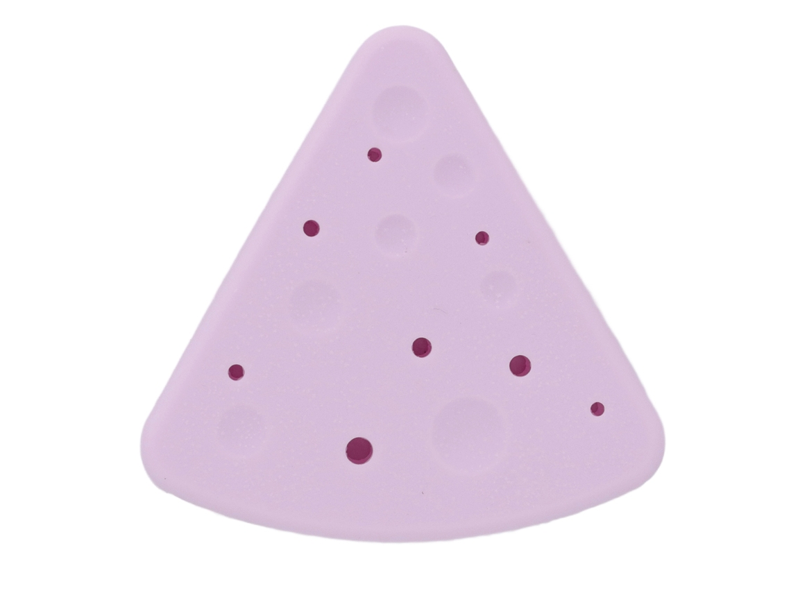 Caixa portátil triangular de silicone para armazenamento de esponjas