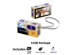 Mini Câmera Retrô Digitallab 4k Filmadora Ultracompacta Com Flash, 1.97 Polegadas 32g Cáqui