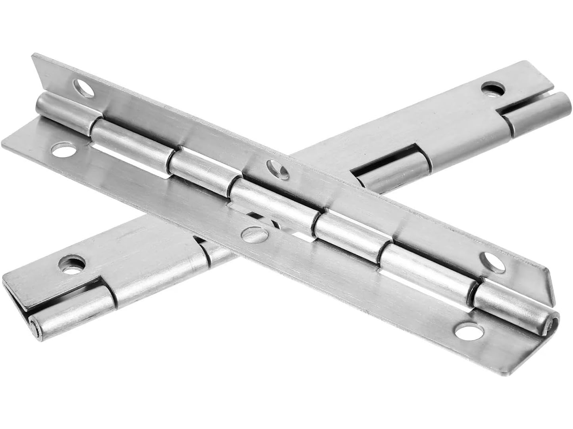 Conjunto De 4 Dobradiças Contínuas Longas E Reforçadas Em Aço Inoxidável Para Portas Armários Caixas