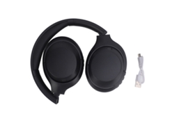 Auriculares inalámbricos Bluetooth com design circumaural, graves profundos, bateria de longa duração, conector de 3,5 mm, cor preta | S/MARCA