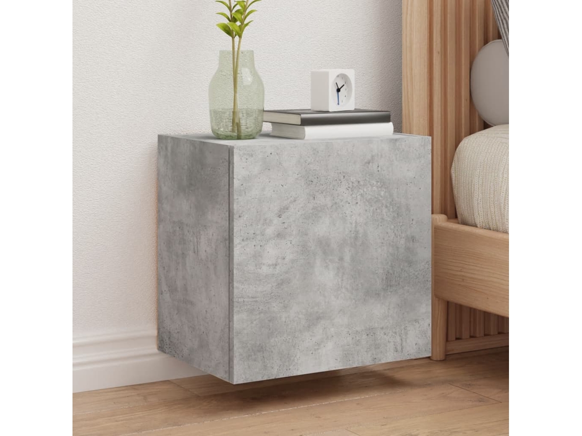 Vidaxl Móveis De Parede P/ Tv 2pcs 40,5x30x40cm Madeira Cinza Cimento