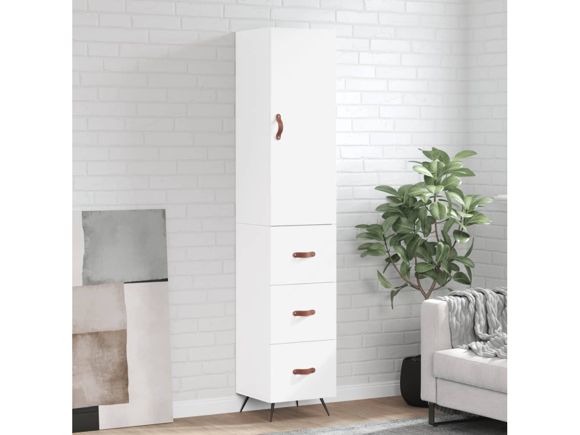 Armario alto 34,5x34x180 cm Madera procesada Blanco
