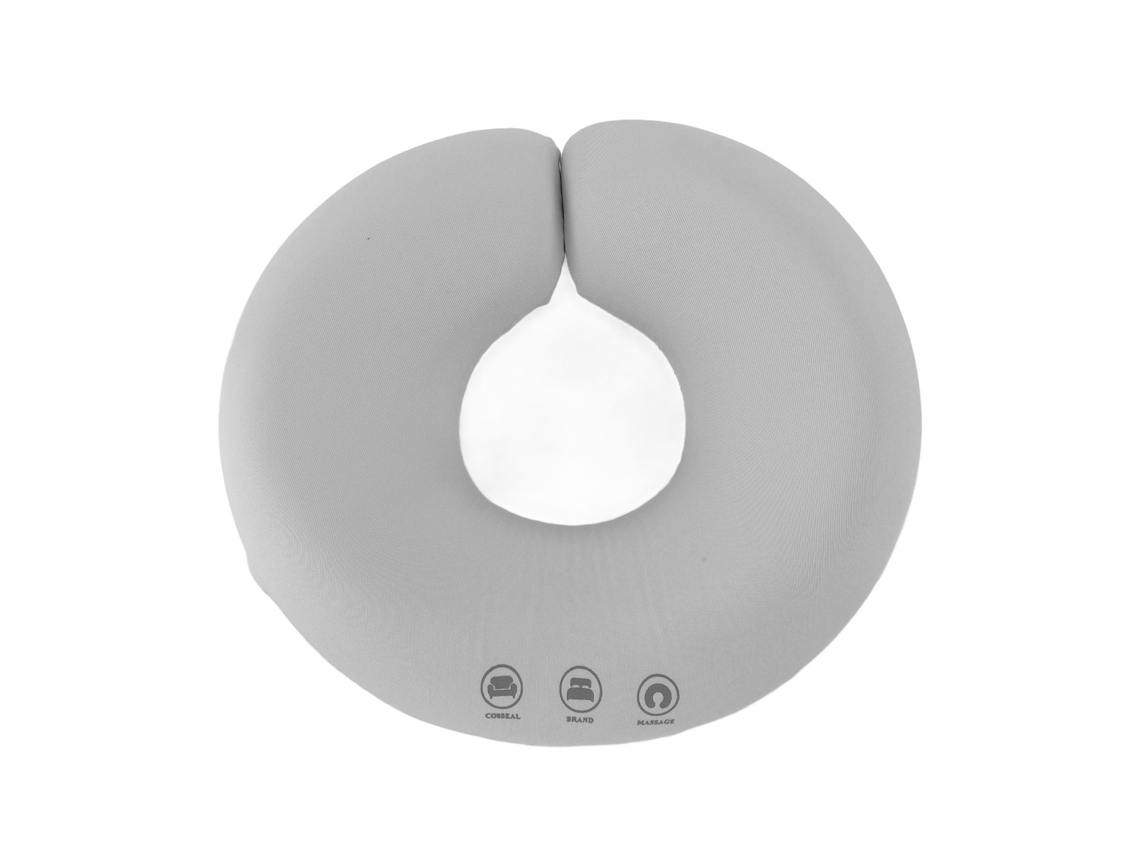 Almohada Suave De Masaje Facial Para Dormir Boca Abajo Con Rebote Postoperatorio Gris
