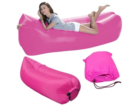 Sofá Insuflável VERG (Xxl - Cor de Rosa - 220cmx70cm)