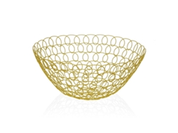 Fruteira Versa Eris Mostarda Metal Aço (28 X 12 X 28 Cm)