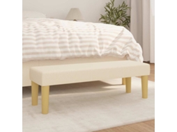 Vidaxl Banco 100x30x30 Cm Tecido Cor Creme