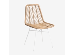 Sklum Cadeira De Jardim Em Rattan Sintético Gouda Natural Ratán Pe Natural   Branco   Sem Almofada