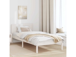 Vidaxl Estrutura Da Cama Branco 100 X 200 Cm Madeira De Pinho Maciça