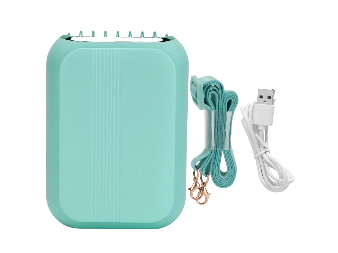Ventilador de Pescoço Portátil Sem Lâminas Usb 3em1 Verde