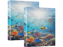 Pasta Blue Dolphin Com Bolso De 1, 5 Polegadas, Pacote Com 1 2 Pastas Escritório, 200 Folhas