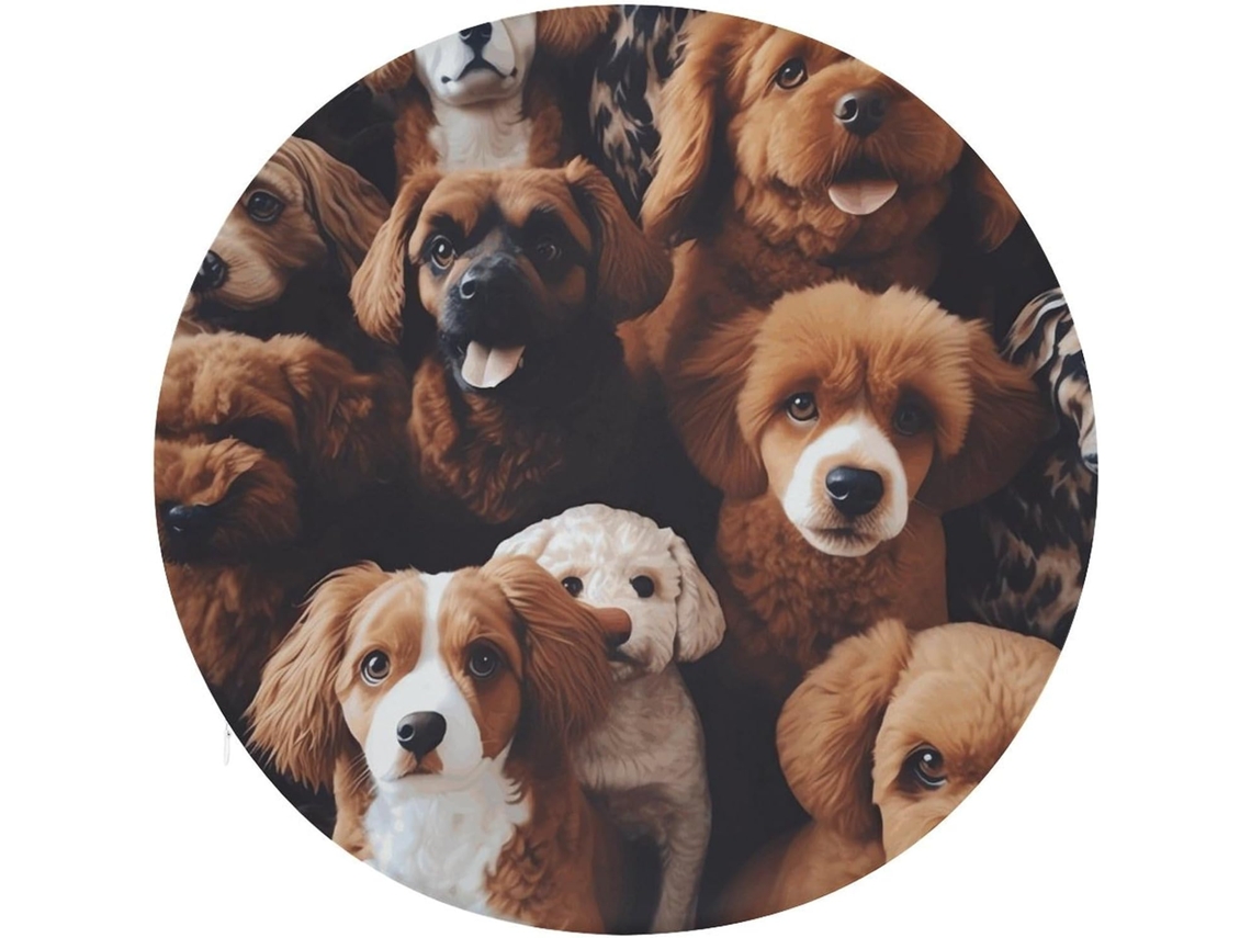 Almofada De Borda Para Computador, Almofada De Meditação Com Estampa Cachorro, Almofadas Para Cadeiras De Exterior