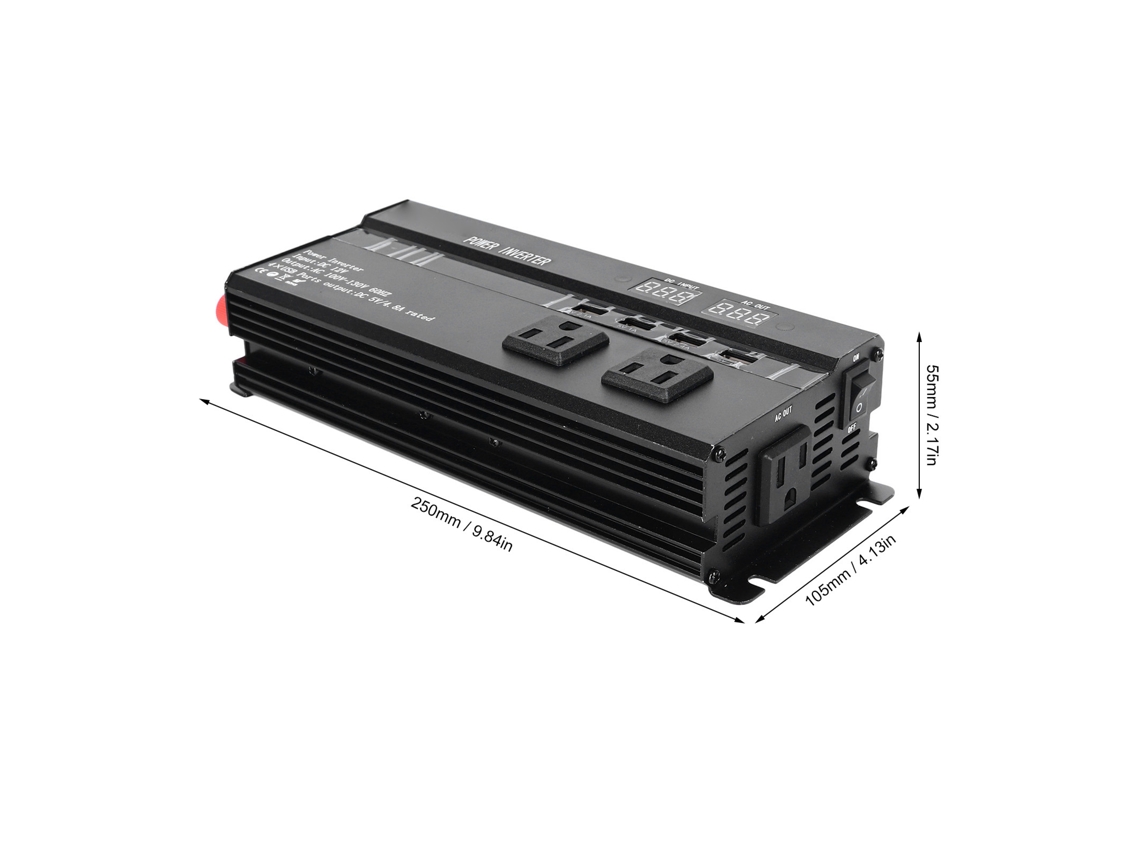Inversor De Onda Senoidal Modificada De 600w Laxiscreed Para Painéis Solares E Veículos
