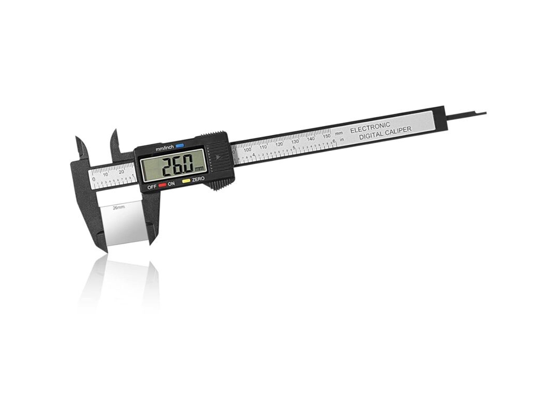 Paquímetro Digital, 150 Mm (6 Polegadas), Ferramenta Eletrônica De Medição Com Visor Lcd Grande Para De Profundidade Interna E Externa