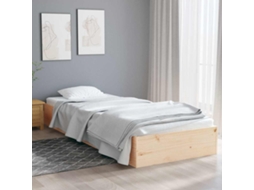 Vidaxl Estrutura Cama Pequena Solteiro 75x190 Cm Madeira Maciça