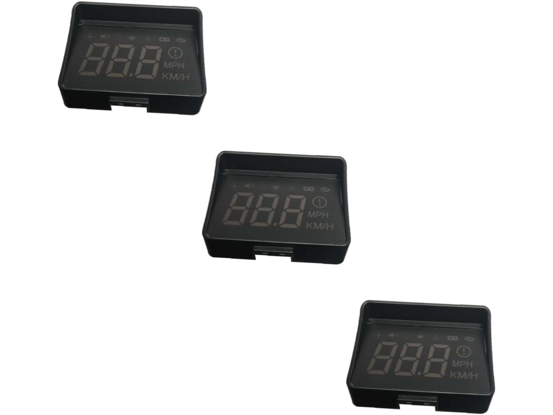 Conjunto De 3 Peças Para Exibição Da Velocidade Do Carro Com Alerta E Indicador De Excesso De Velocidade.