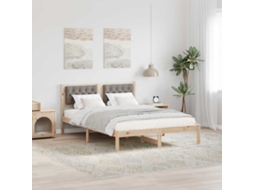 Vidaxl Estrutura da Cama Cinzento acastanhado 150 X 200 Cm