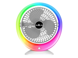 2026 ventilador de Escritório Led Colorido com Luz Ambiente Gradiente 3 Velocidades Bateria 1200mah Ar Amplio